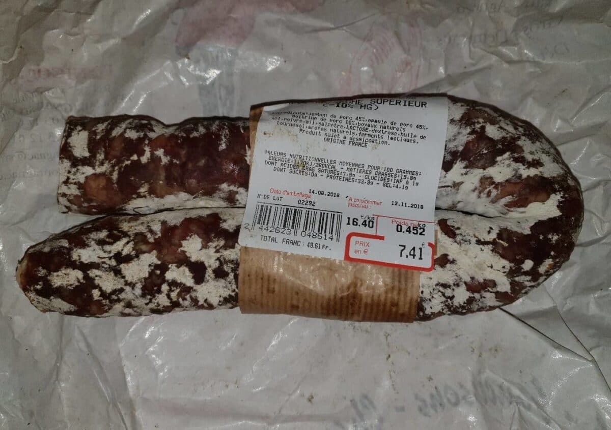 Open Food Facts Saucisse sèche supérieure packshot