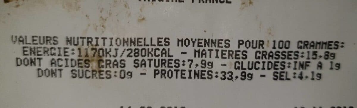 Open Food Facts Saucisse sèche supérieure packshot
