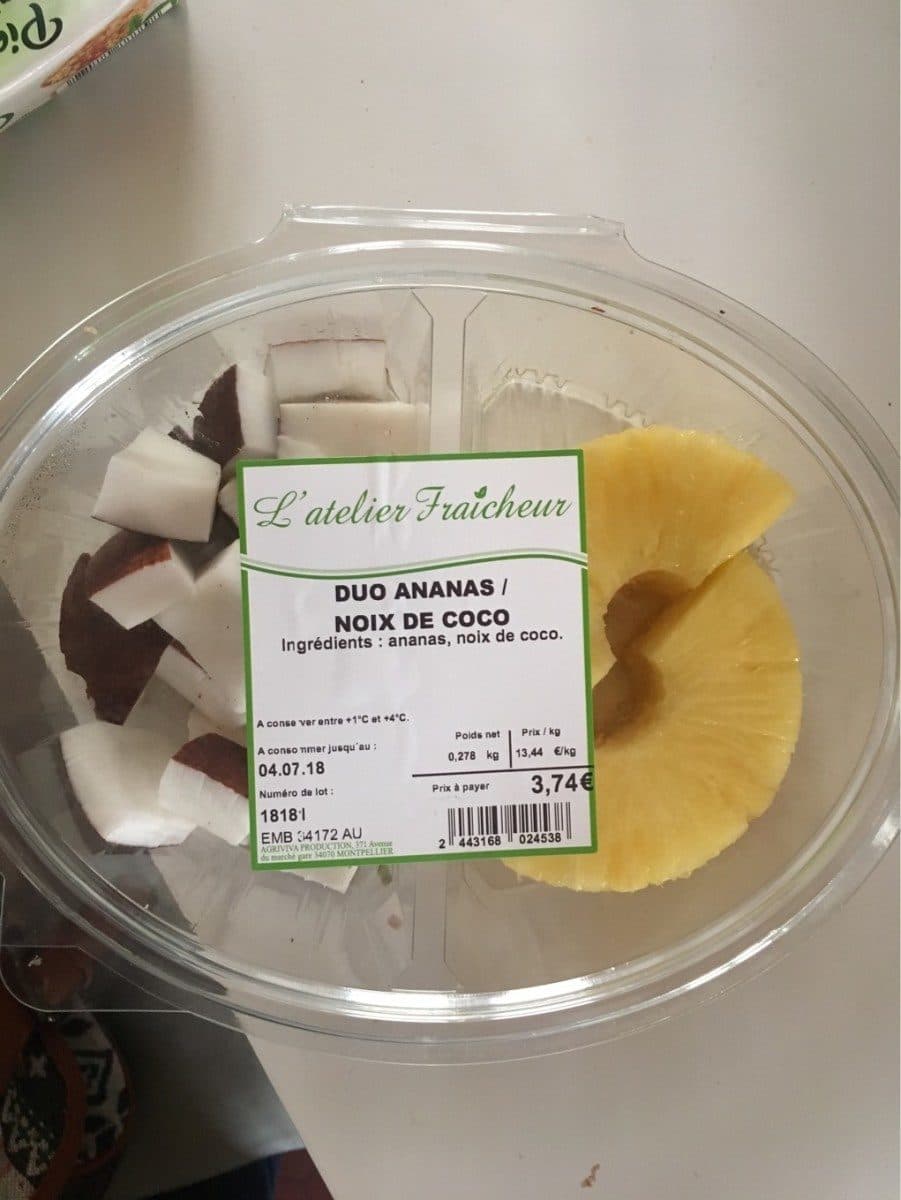 Open Food Facts Duo ananas-coco packshot