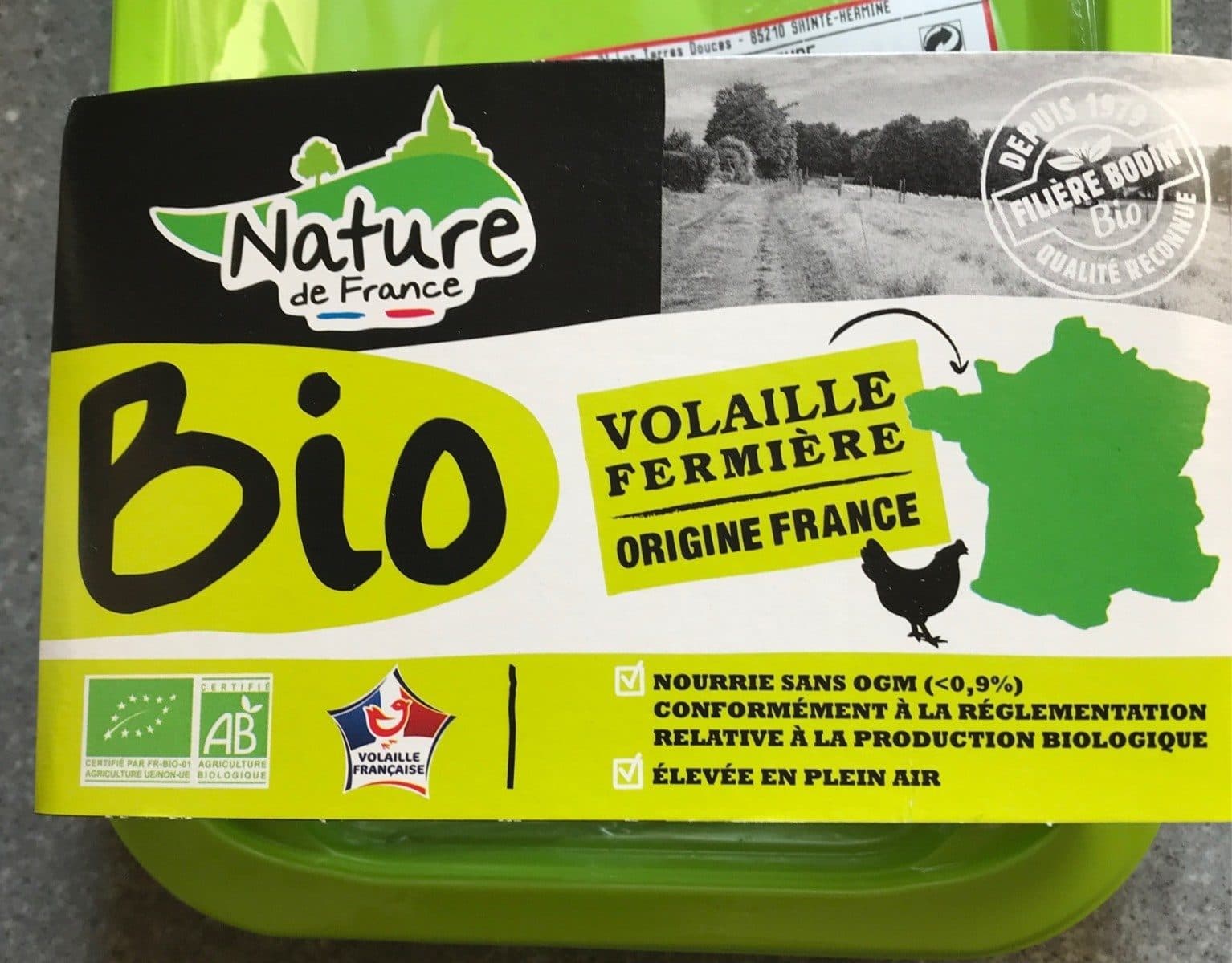 Open Food Facts Saucisse nature de volaille bio packshot