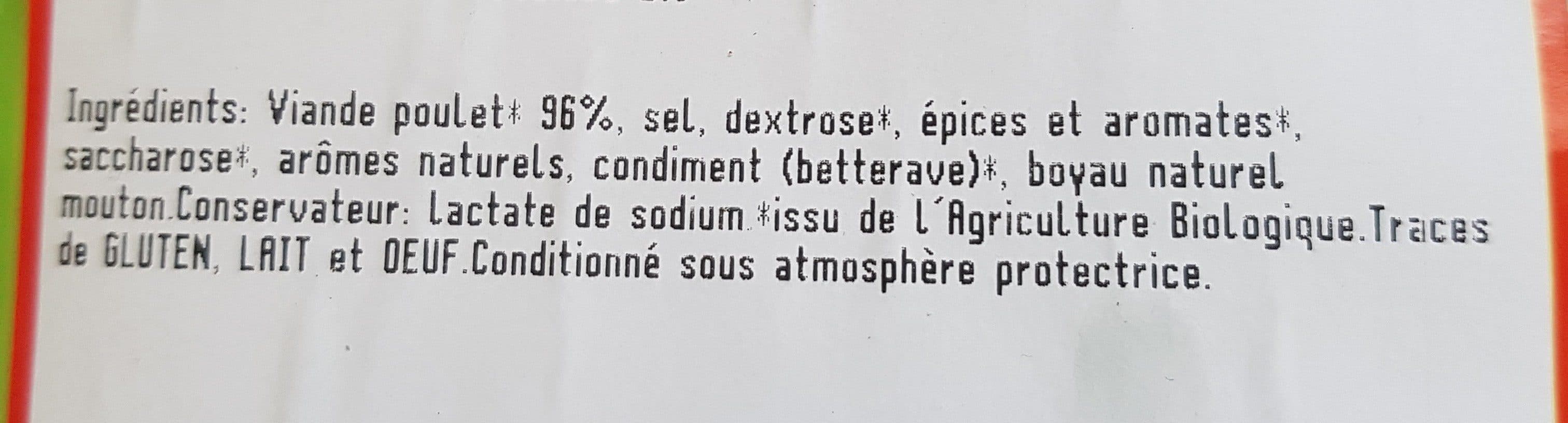 Nature de france 5 Saucisses nature de volaille bio packshot