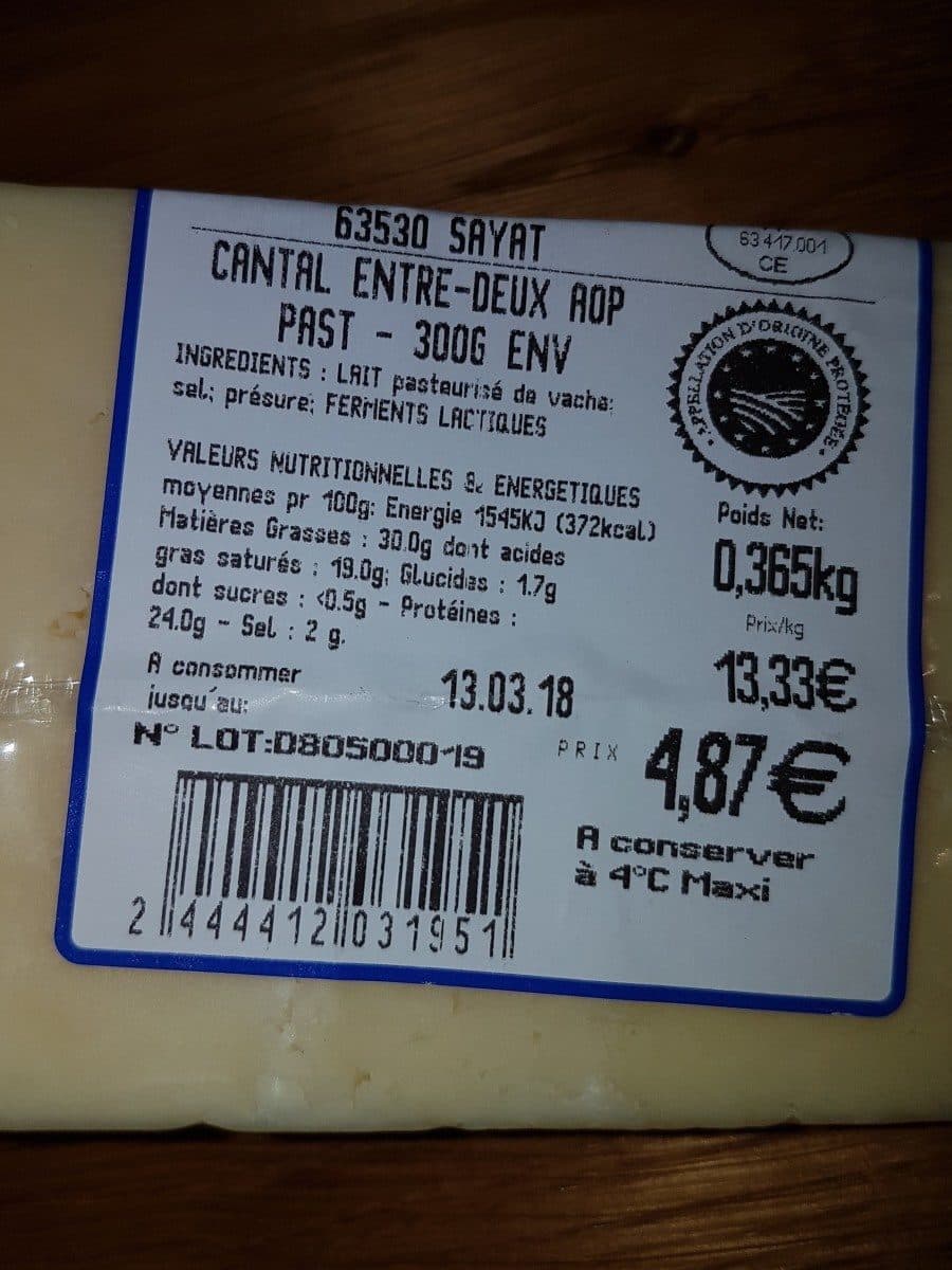 Paul Dischamp Cantal entre-deux packshot