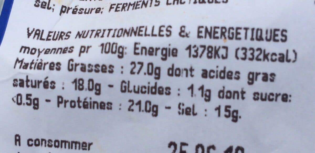 Open Food Facts Saint nectaire fermier packshot