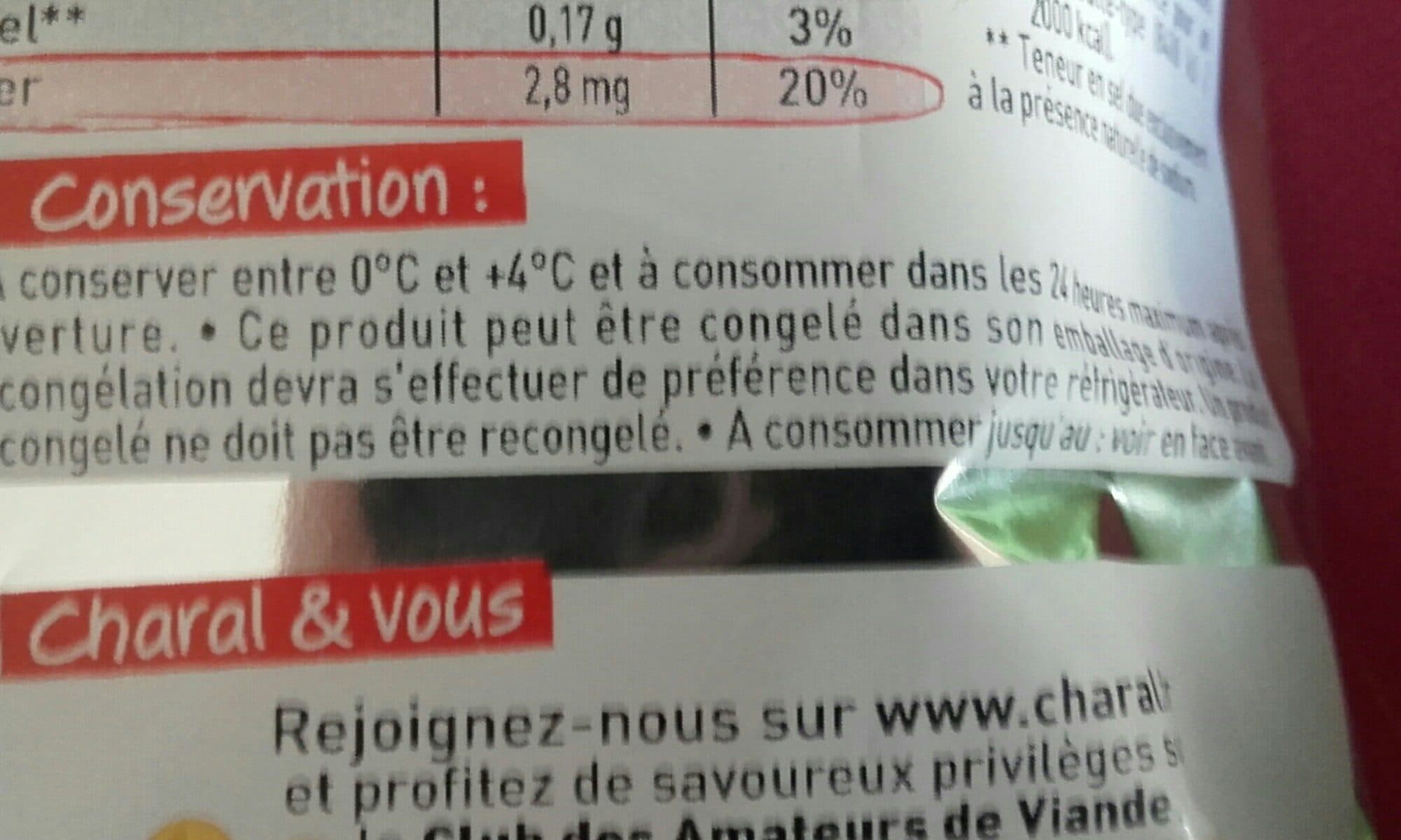 Charal 2 pages en Tournedos packshot