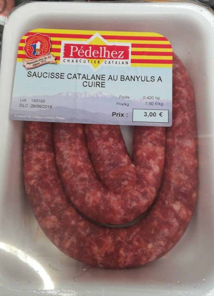 Open Food Facts Saucisse catalane au banyuls a cuire packshot