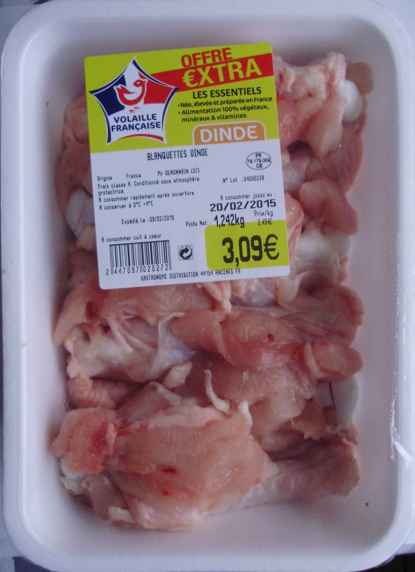 Gastronome Distribution Blanquettes dinde - Offre €xtra packshot