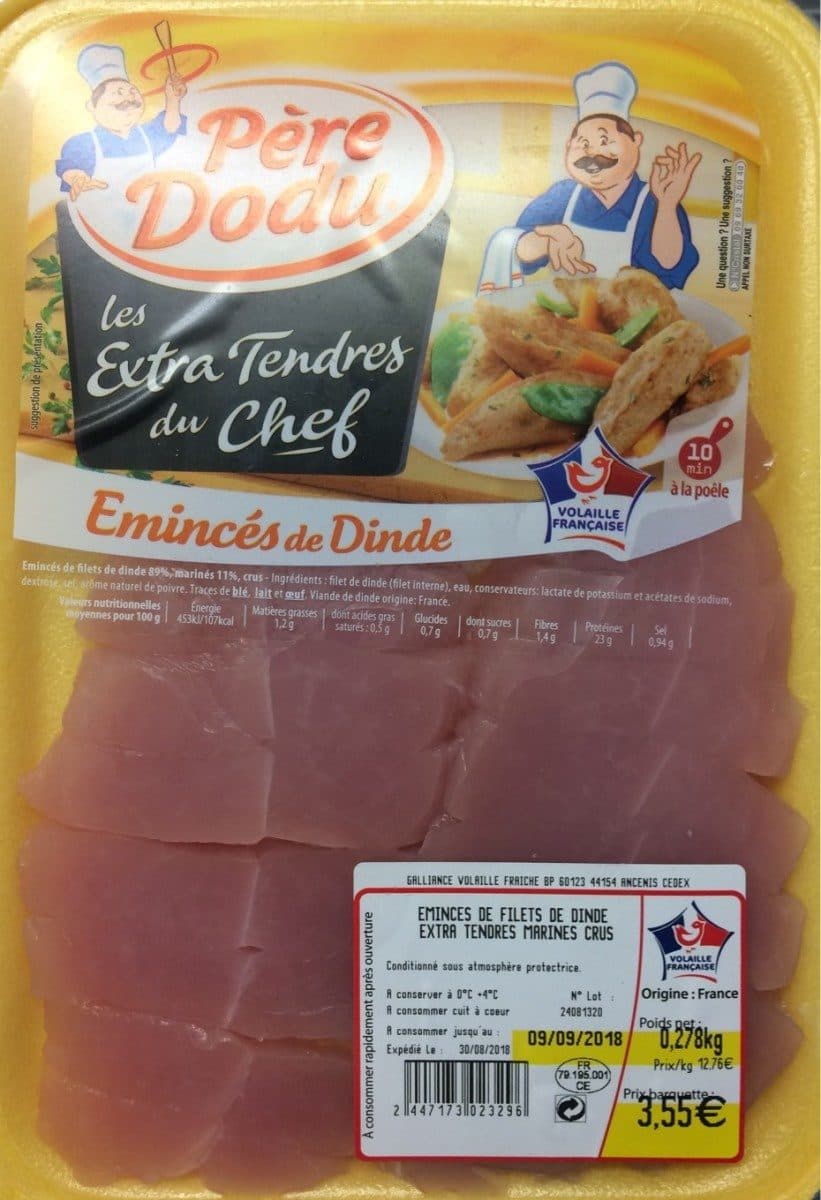 Open Food Facts Emincés de dinde packshot