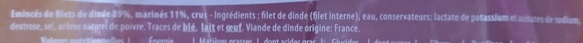 Open Food Facts Émincés de dindes packshot