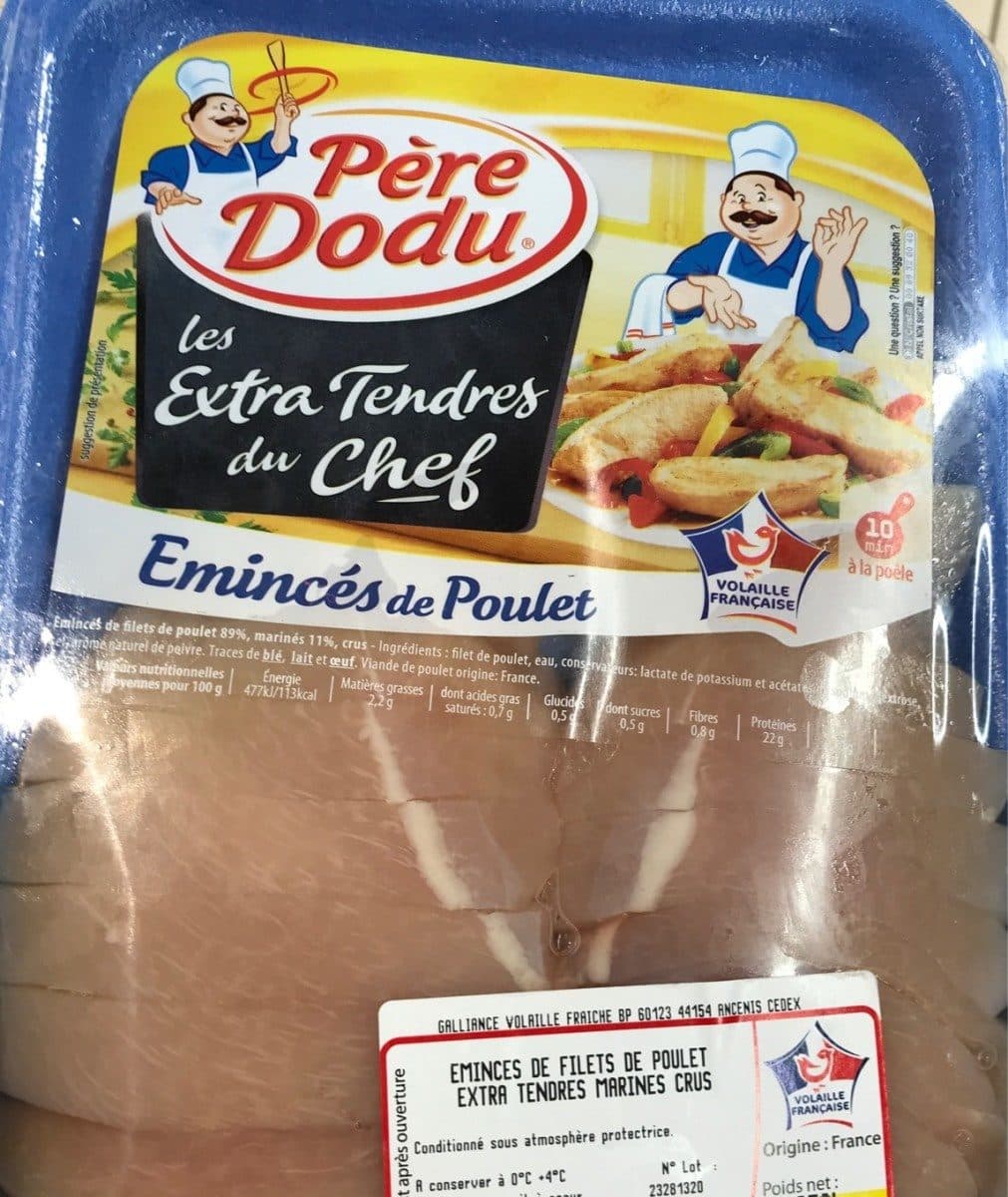 Open Food Facts Eminces de poulet packshot