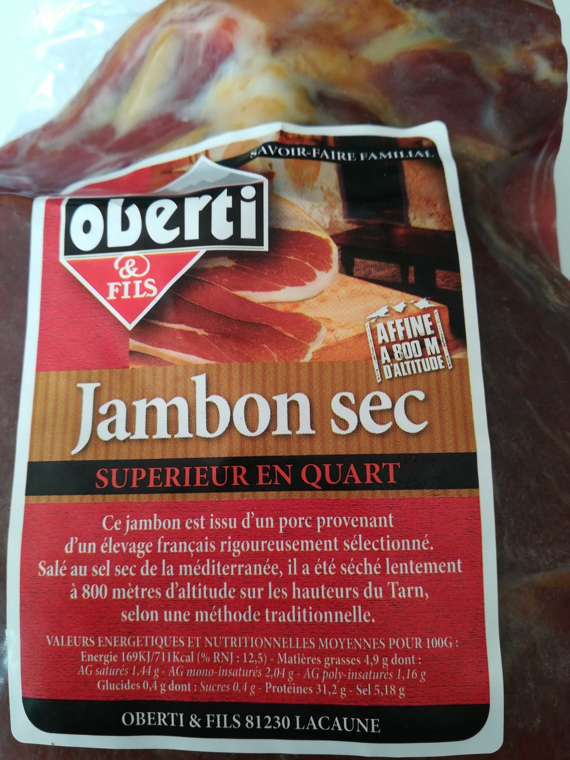 Oberti & fils Quart de jambon sec packshot