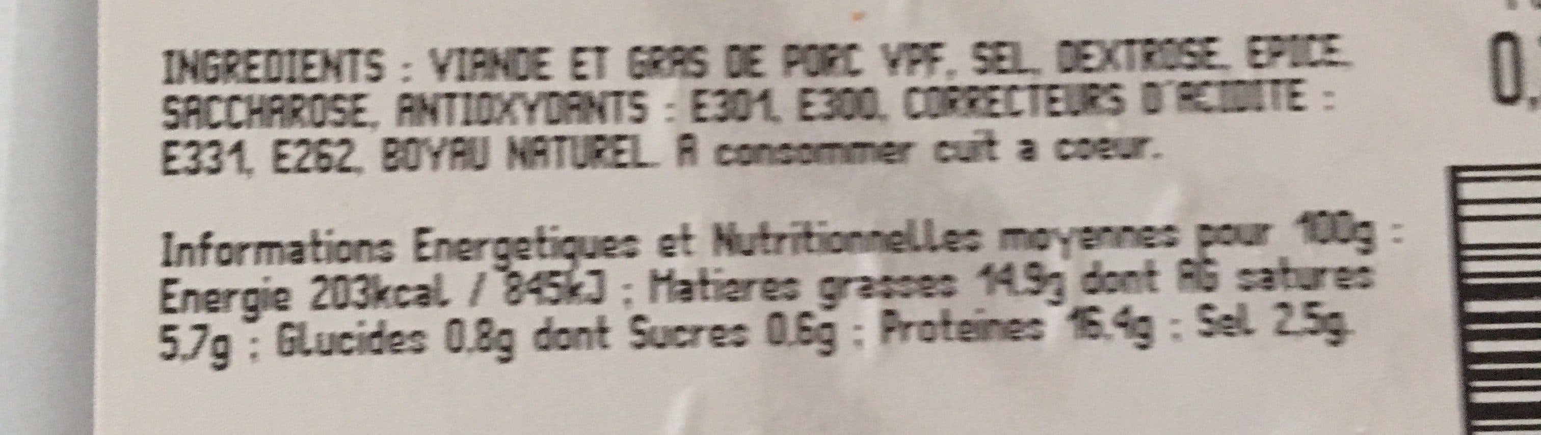 Open Food Facts Saucisse de toulouse packshot