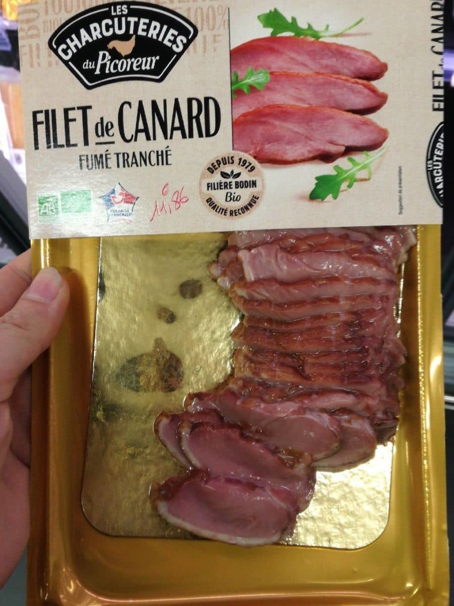 Open Food Facts Filet de canard fumé tranché packshot