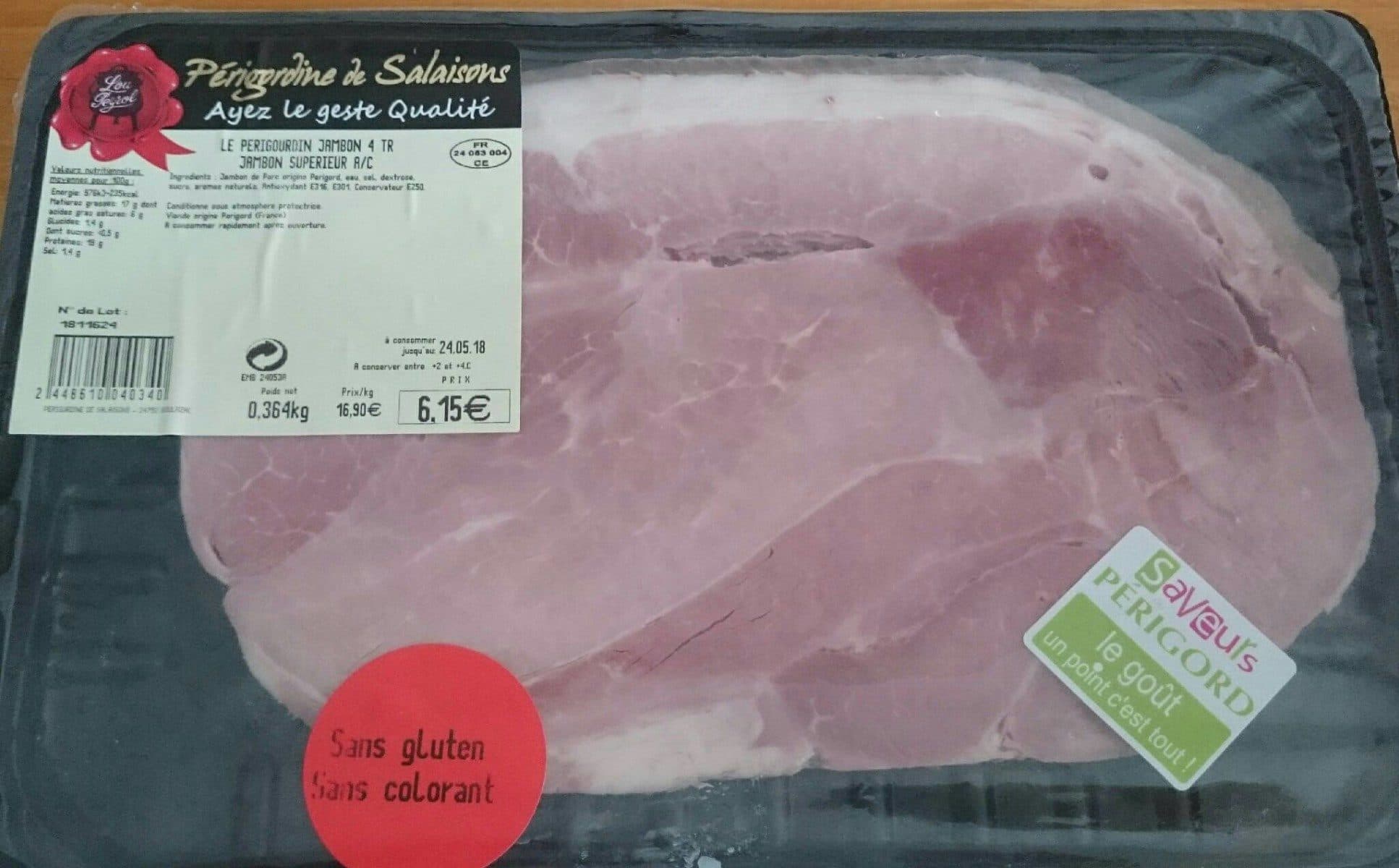 Périgordine de Salaisons Jambon supérieur le périgourdin packshot
