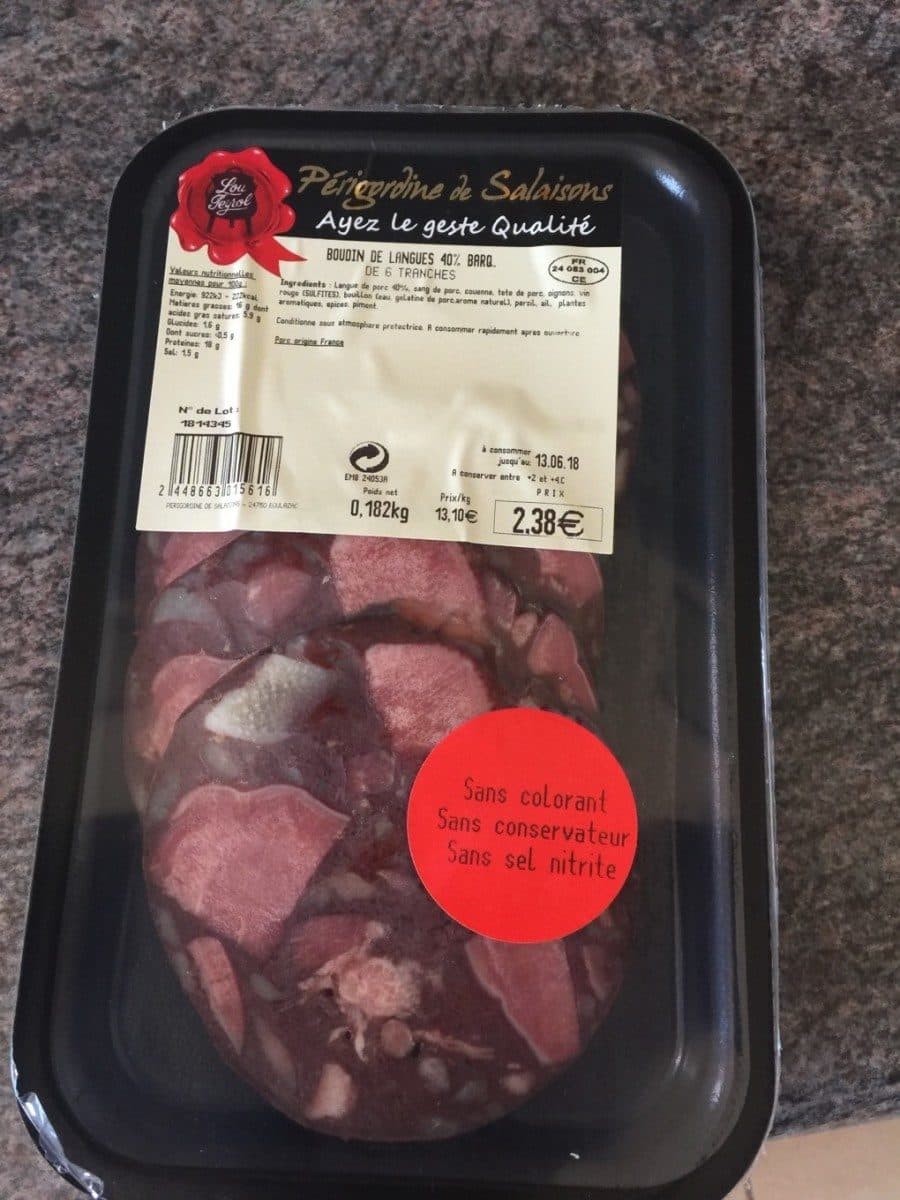Open Food Facts Boudin de langue 40% packshot