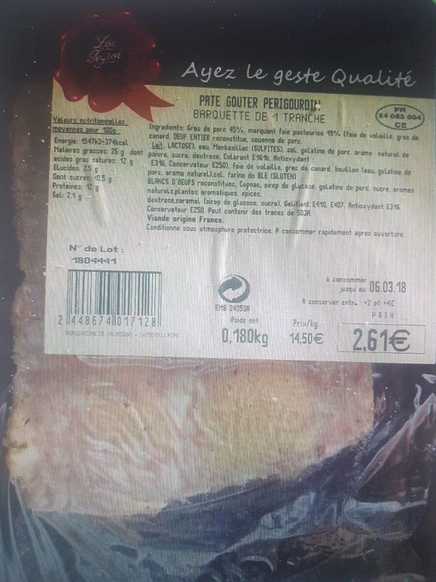 Lou Peyrol Pate goûter perigourdin packshot