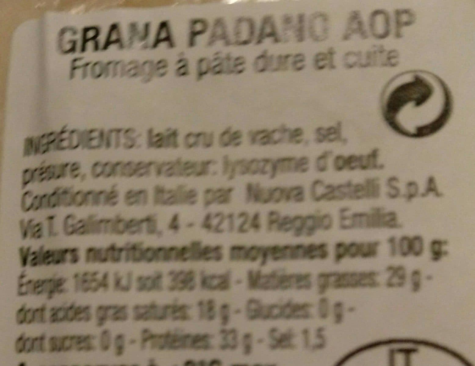 Open Food Facts Grana Padano AOP packshot