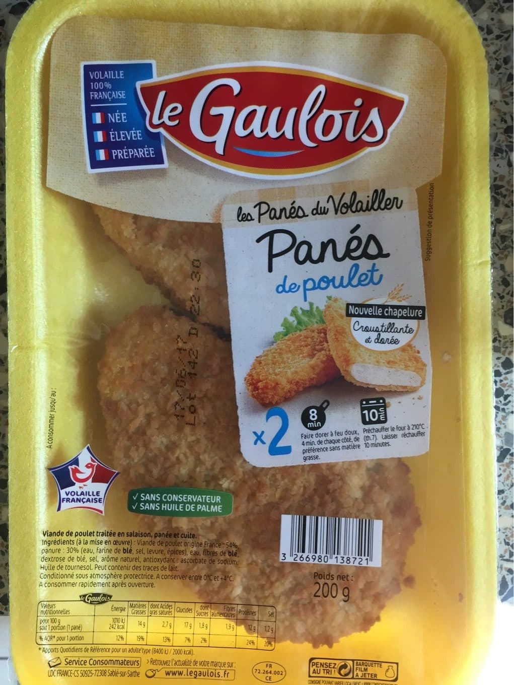 Le Gaulois Panés de poulet packshot