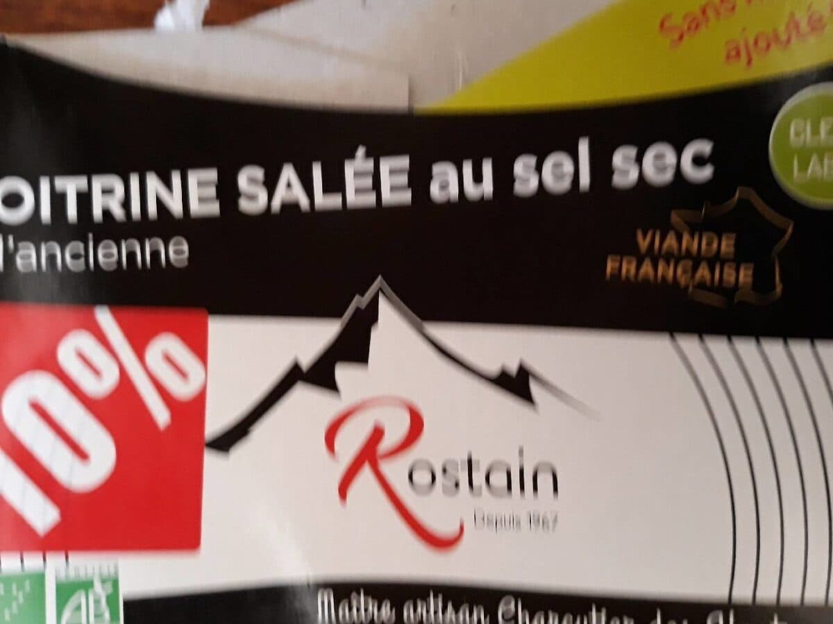 Open Food Facts poitrine salée au sel sec packshot