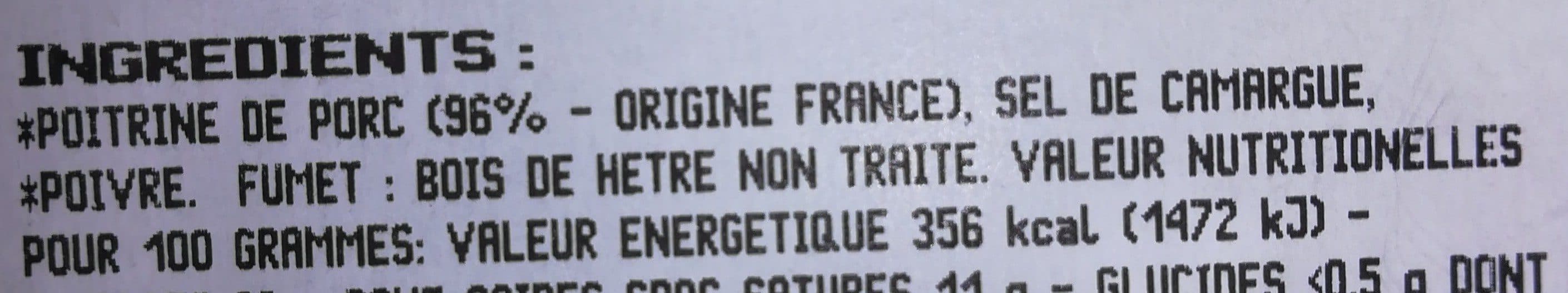 Rostain POITRINE FUMÉE au sel sec packshot