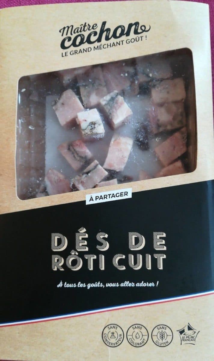 Open Food Facts Dés de rôti cuit packshot