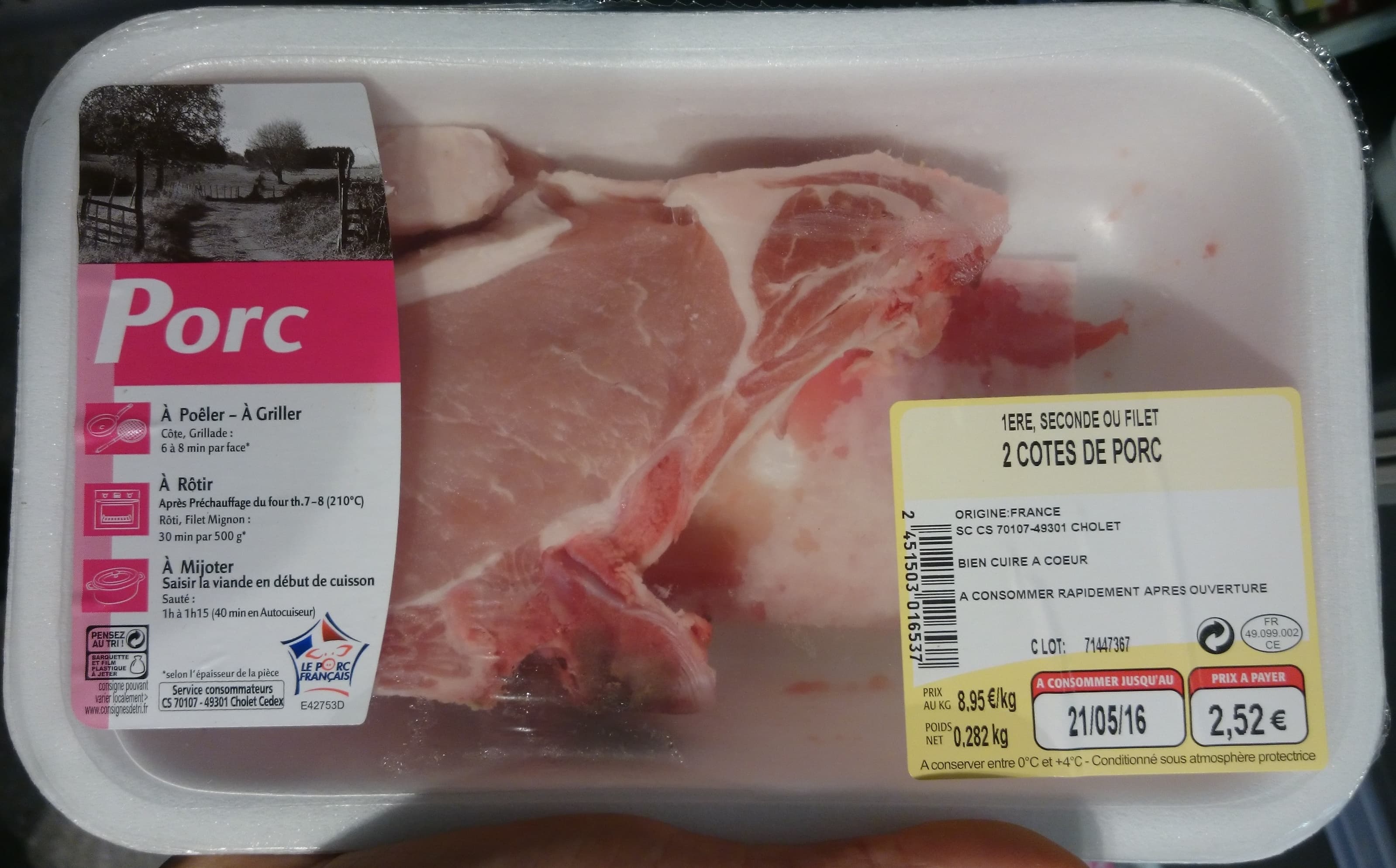 Sans marque 2 Côtes de Porc packshot