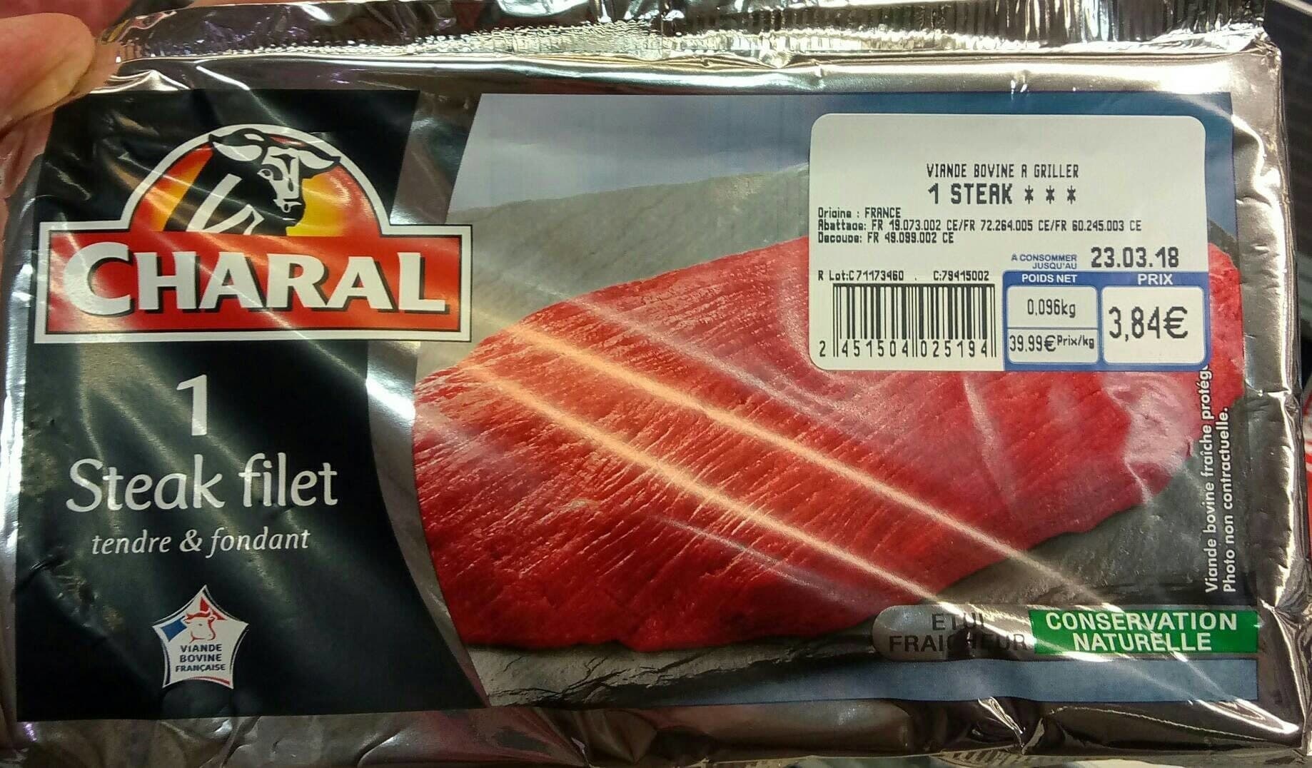 Charal 1 Steak Filet packshot