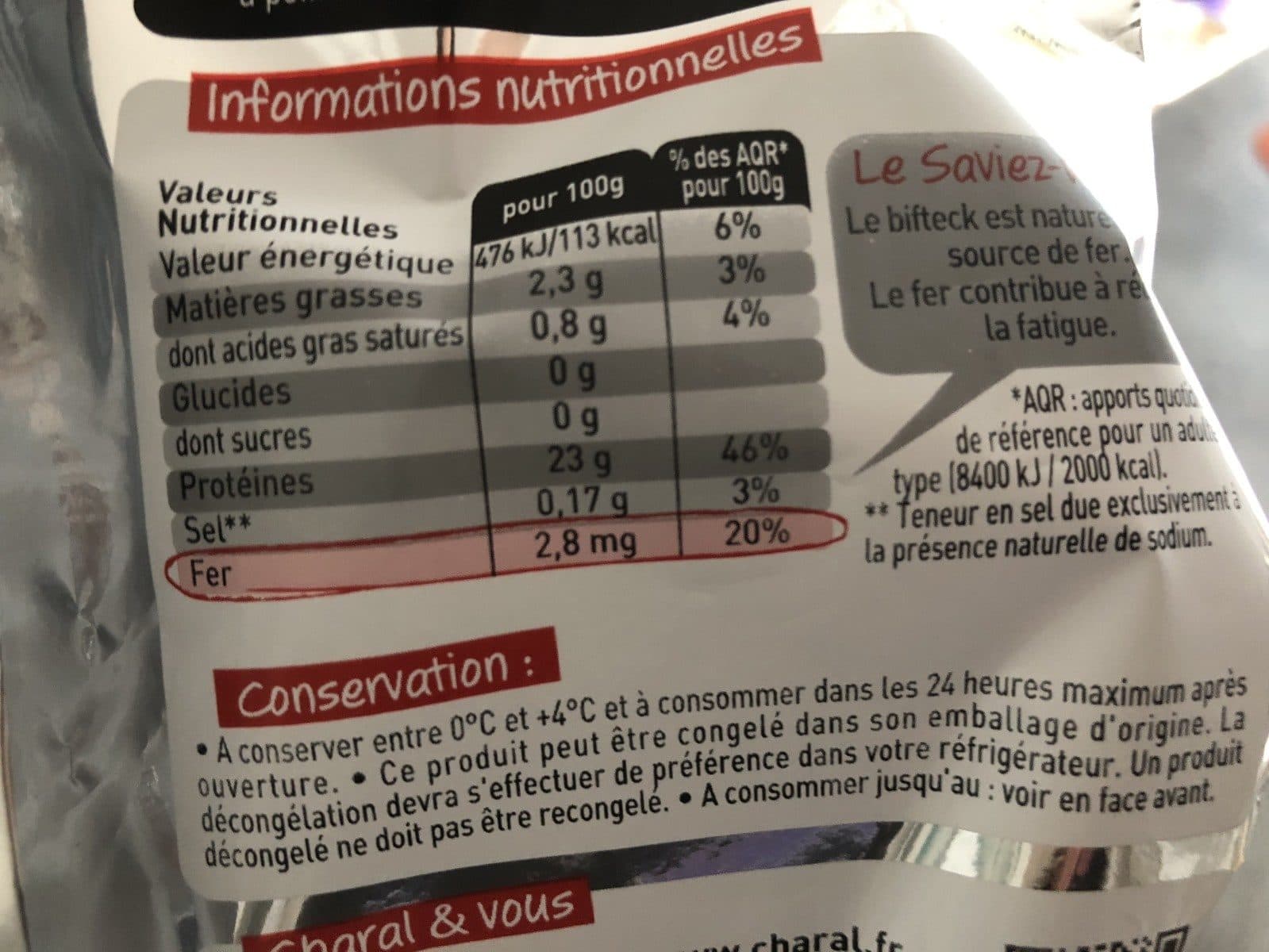 Open Food Facts Biftecks packshot