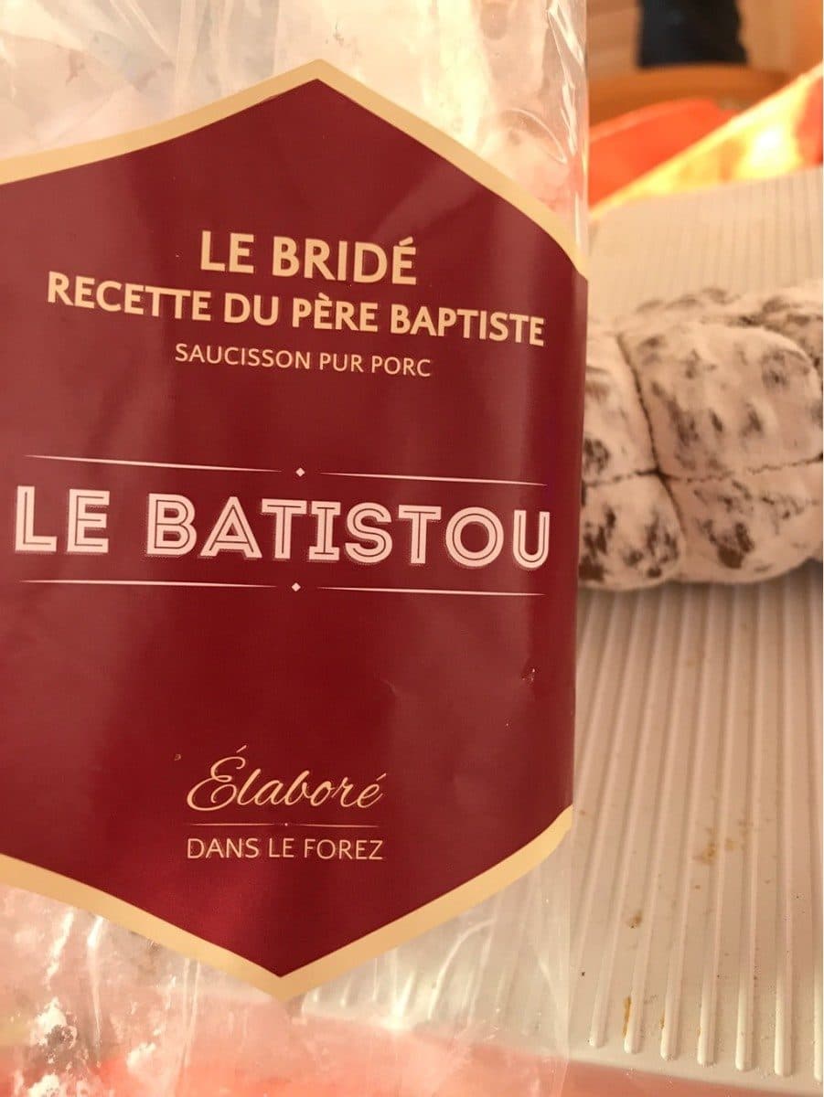 Le Batistou Le bridé - recette du père baptiste - Saucisson pur porc packshot