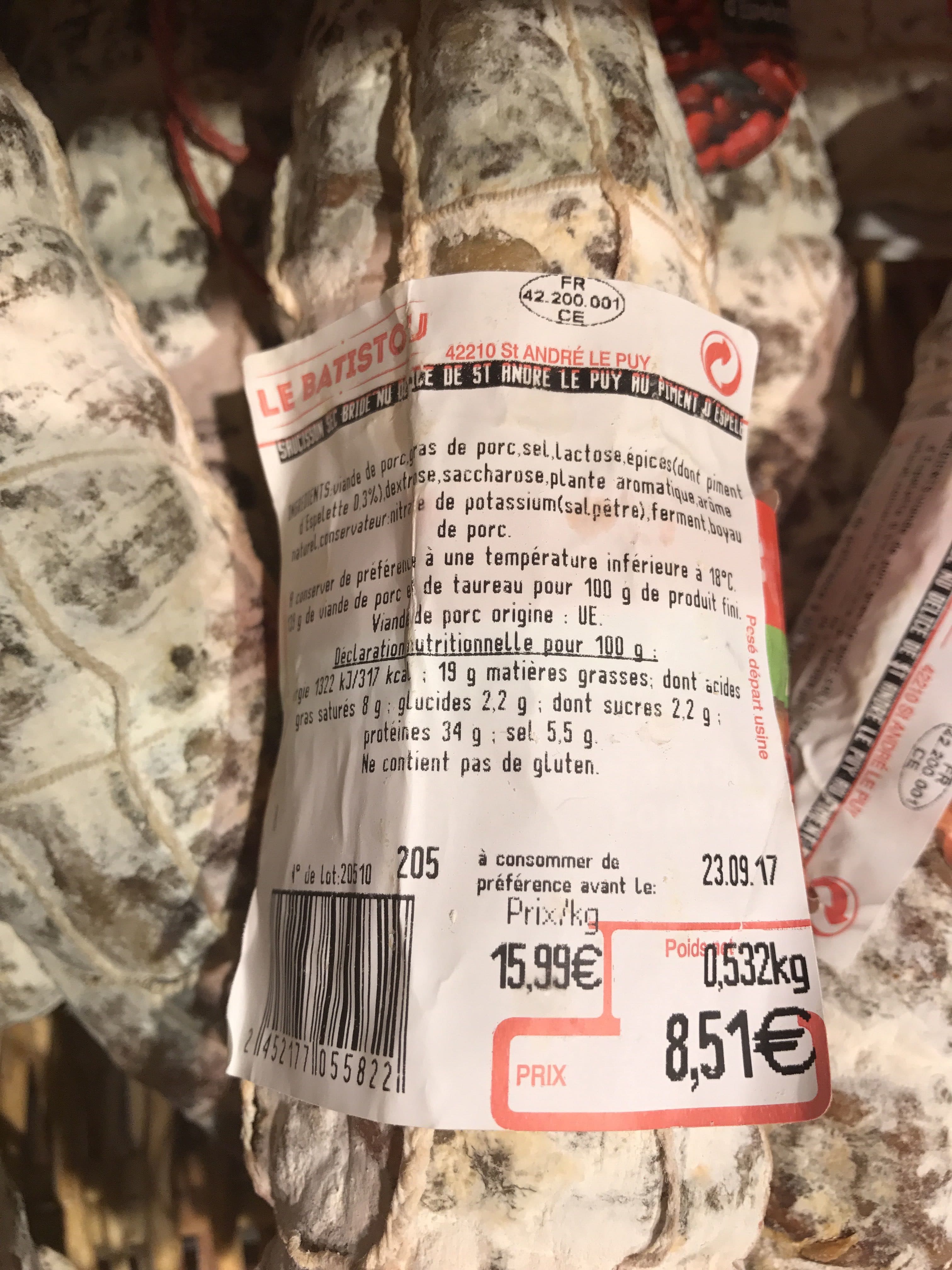 Open Food Facts Le Battistou packshot
