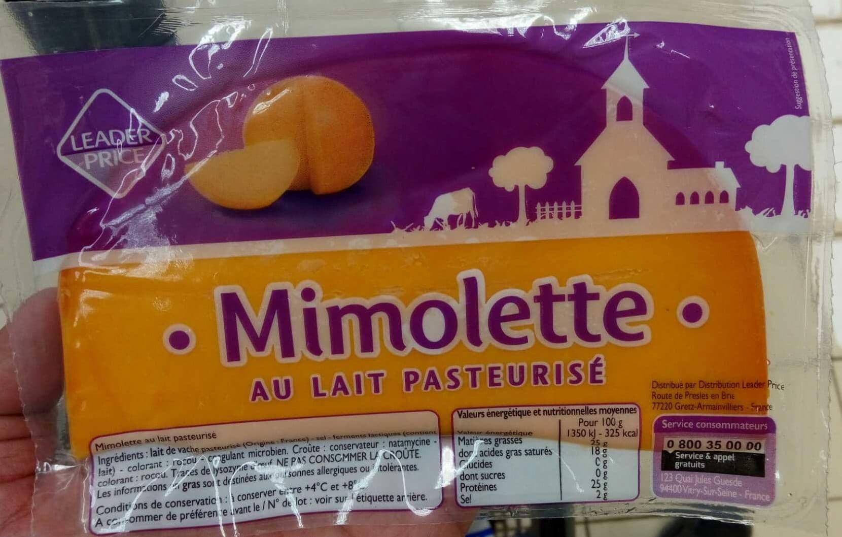 Leader Price Mimolette au Lait Pasteurisé packshot