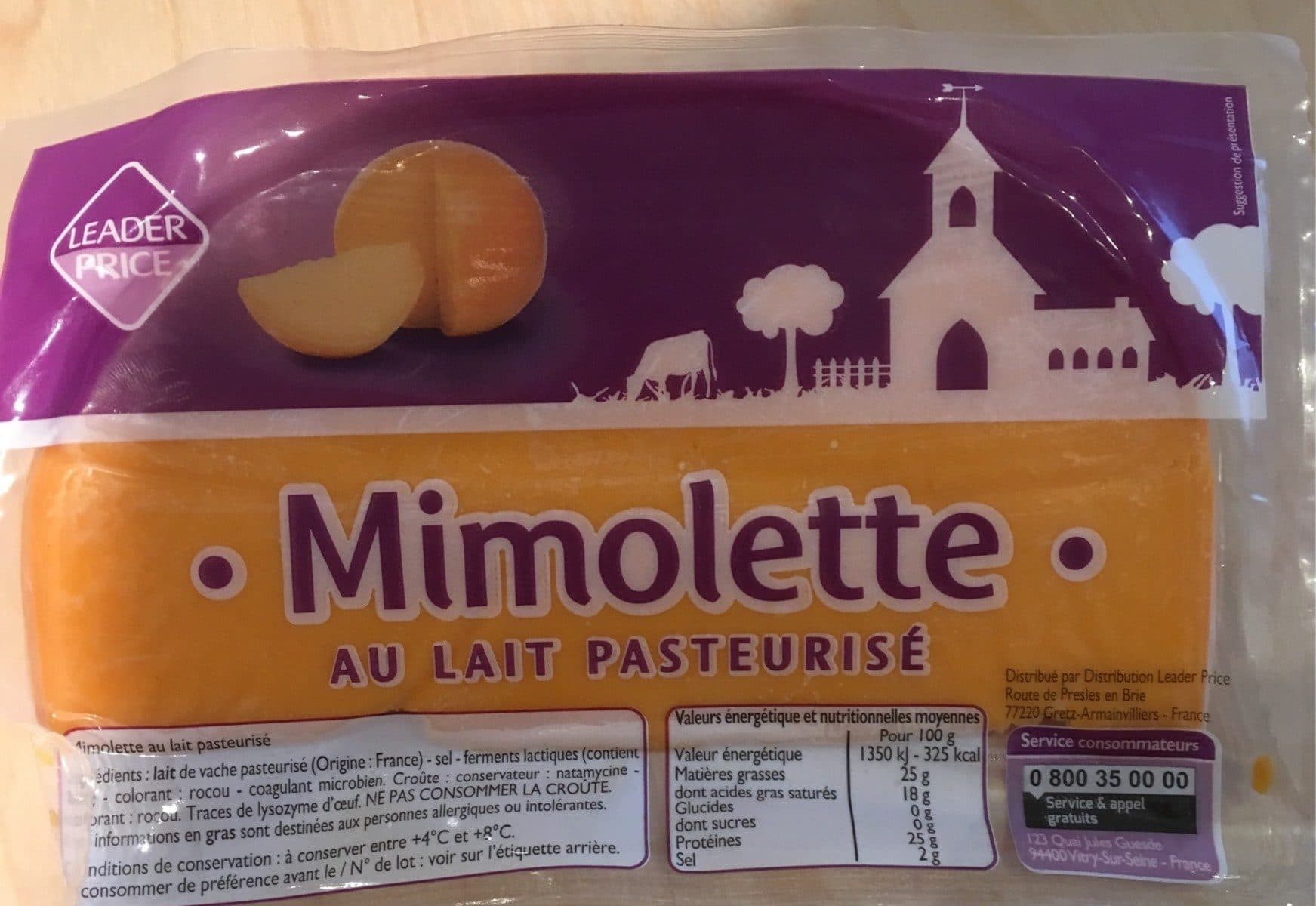 Leader Price Mimolette packshot