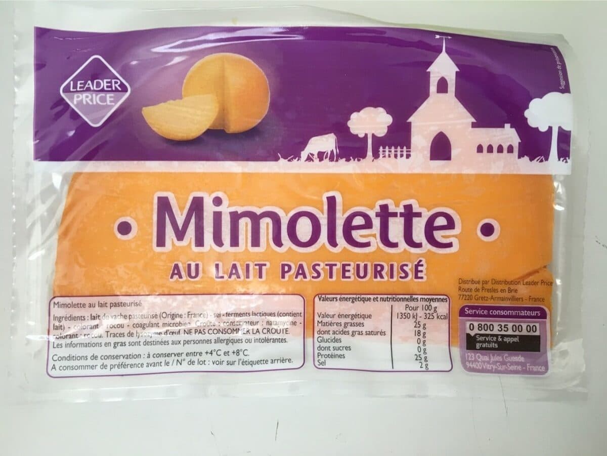 Leader Price Mimolette packshot