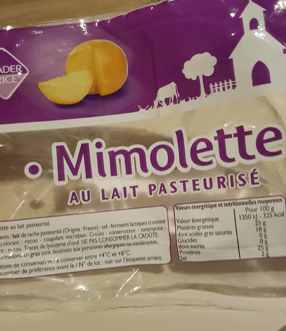 Leader Price Mimolette packshot