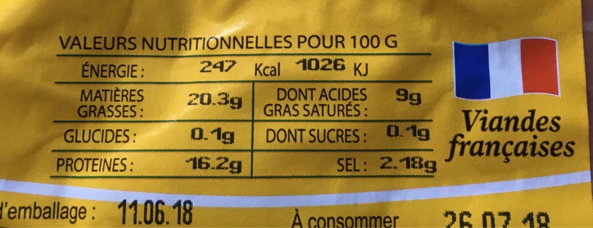 Open Food Facts Echine fumée superieure packshot