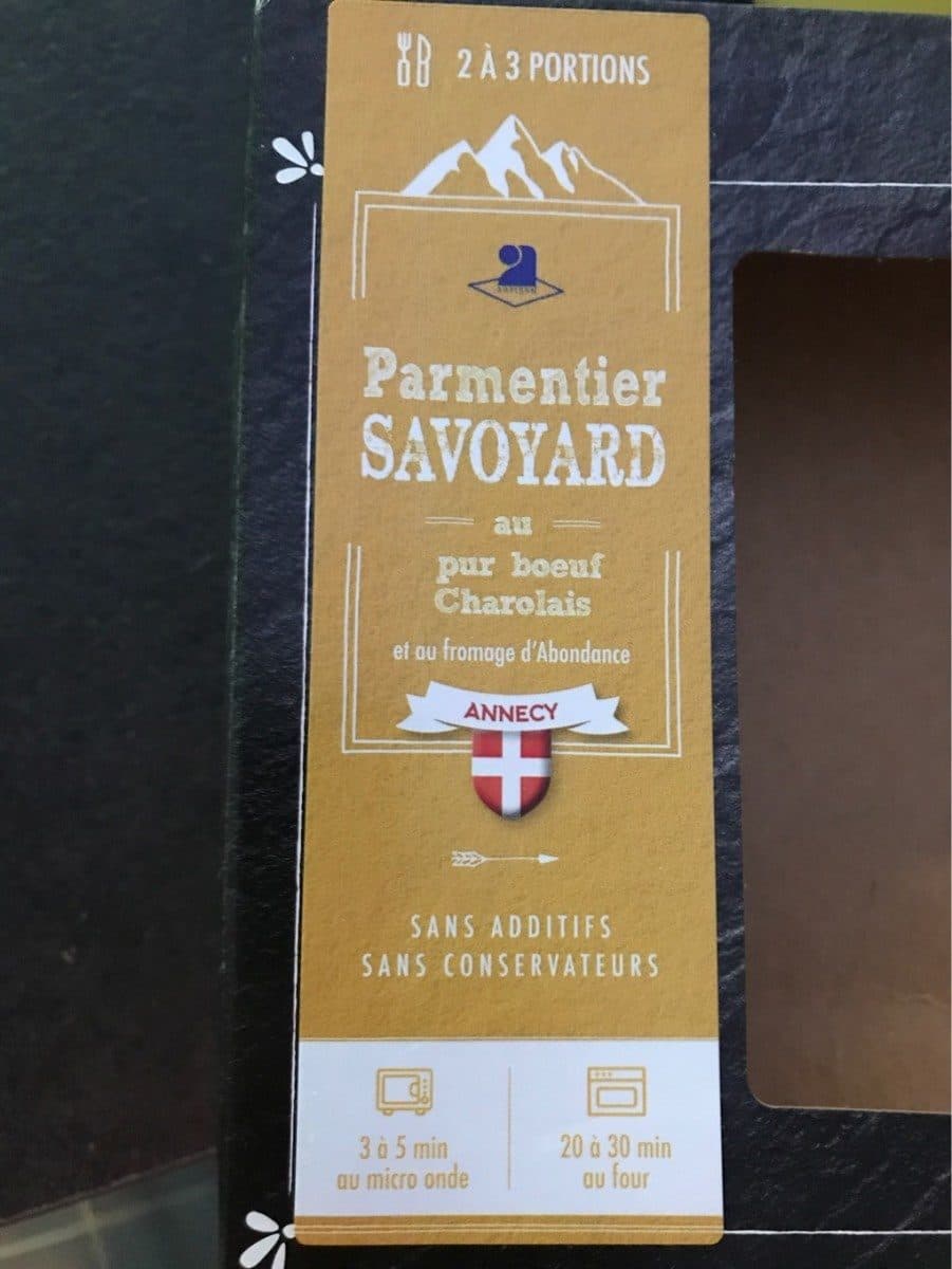 Open Food Facts Parmentier savoyard packshot