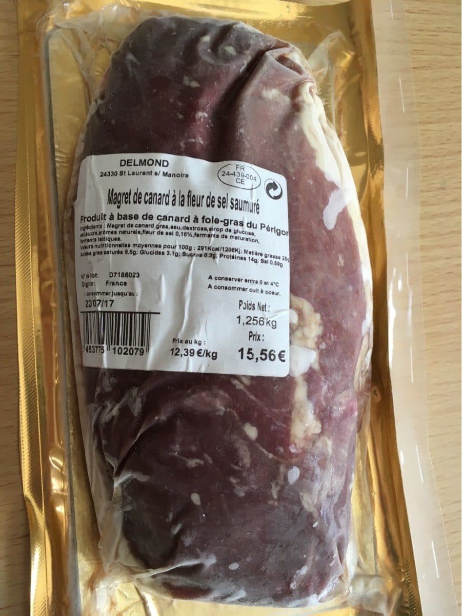 Open Food Facts Magret de canard à la fleur de sel saumuré packshot