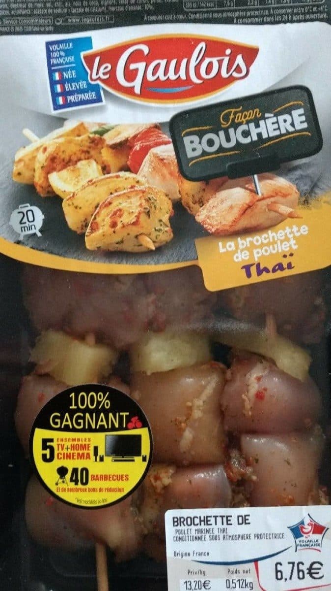Le Gaulois Brochettes de poulet thaï packshot