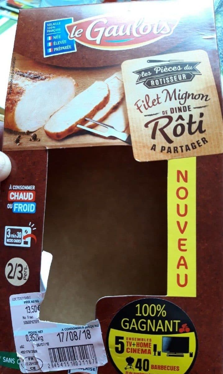 Open Food Facts Filet mignon de dinde rôti packshot