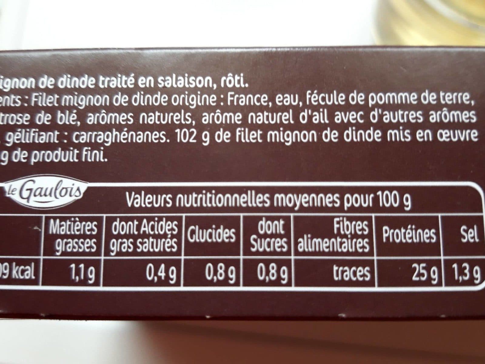 Open Food Facts Filet mignon de dinde rôti packshot