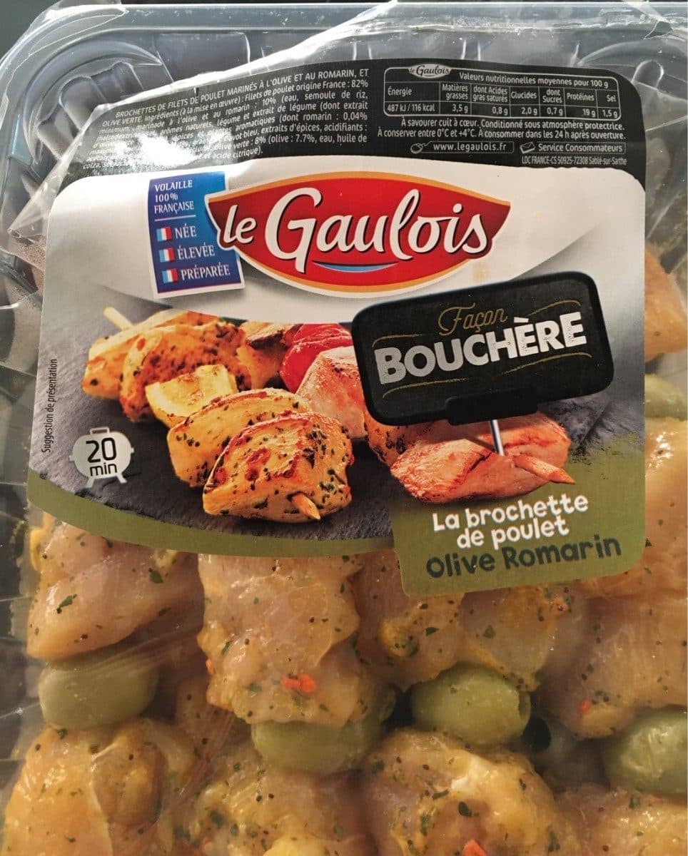 Le Gaulois Brochette de poulet olive romarin packshot