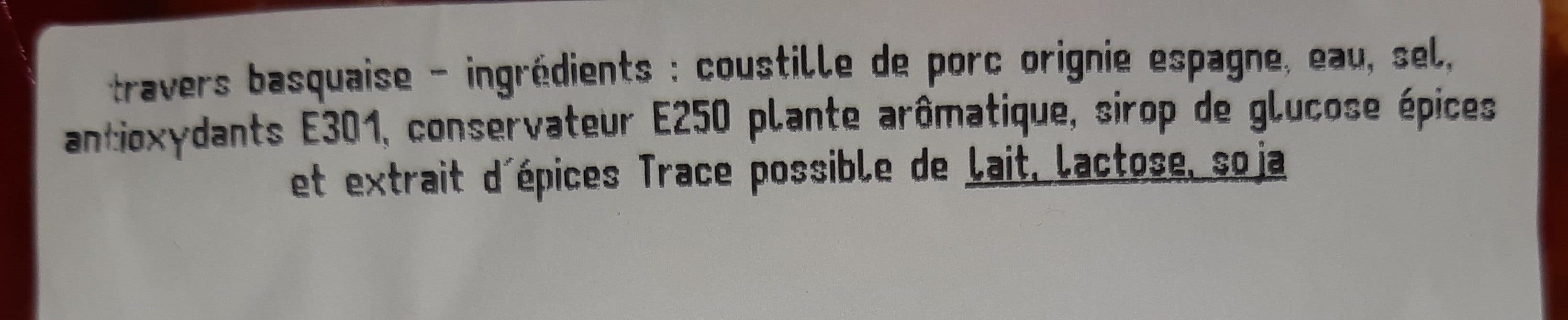 Open Food Facts Travers de porc à la basquaise packshot