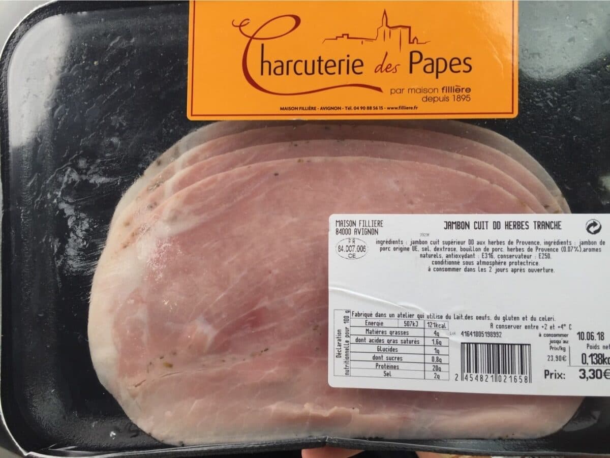 Open Food Facts Jambon cuit DD herbes tranche packshot