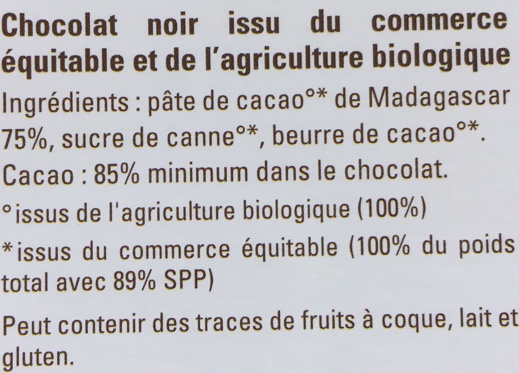 Open Food Facts Madagascar grand cru sambirano 85% packshot
