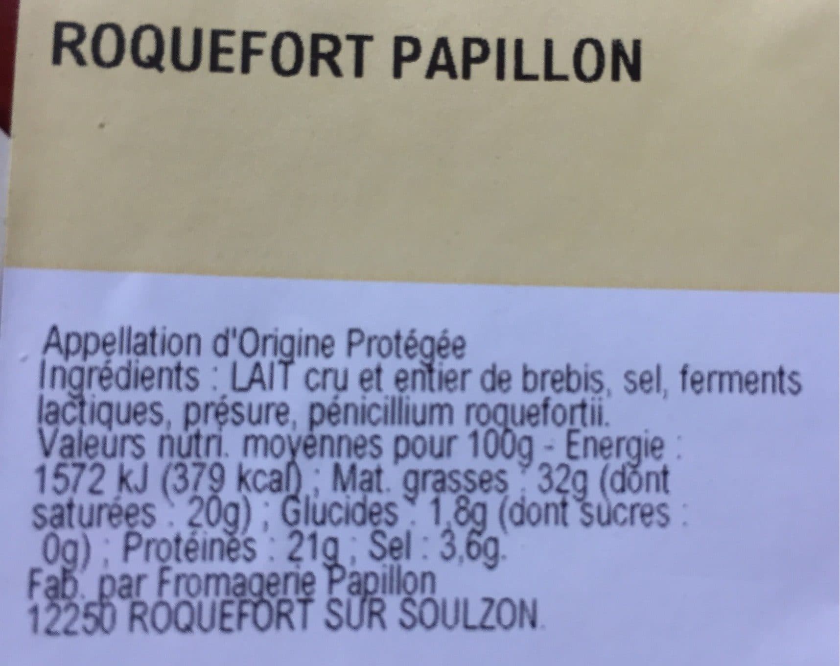 Fromagerie Papillon Roquefort Papillon packshot