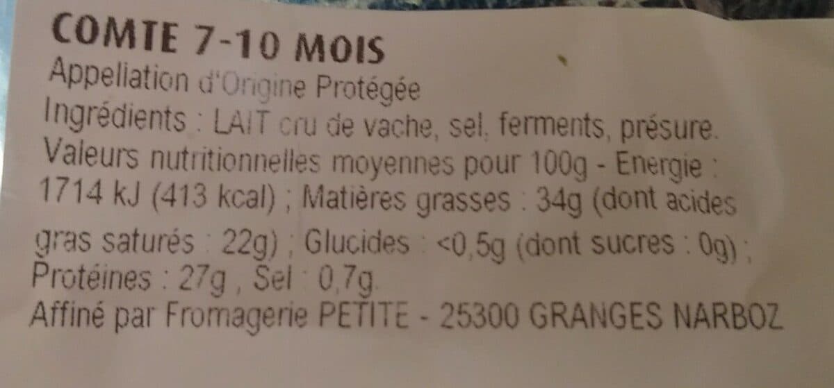 Comté Comté packshot
