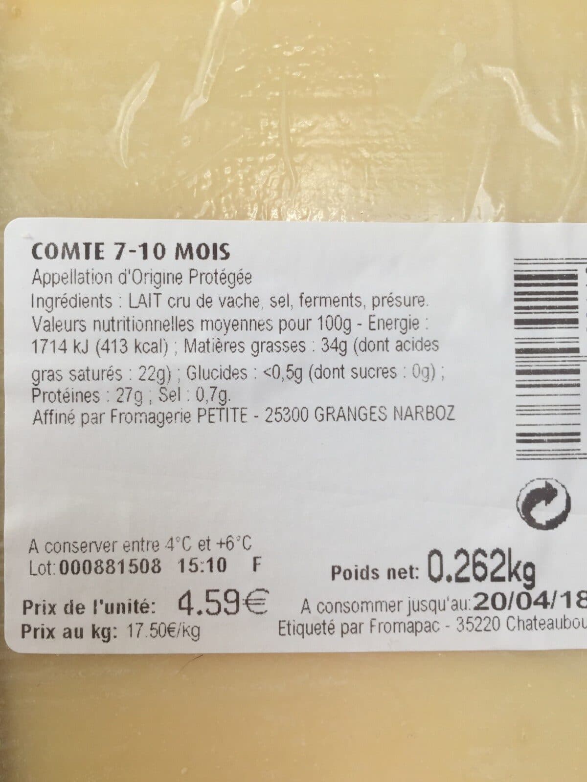 Comté Comté packshot