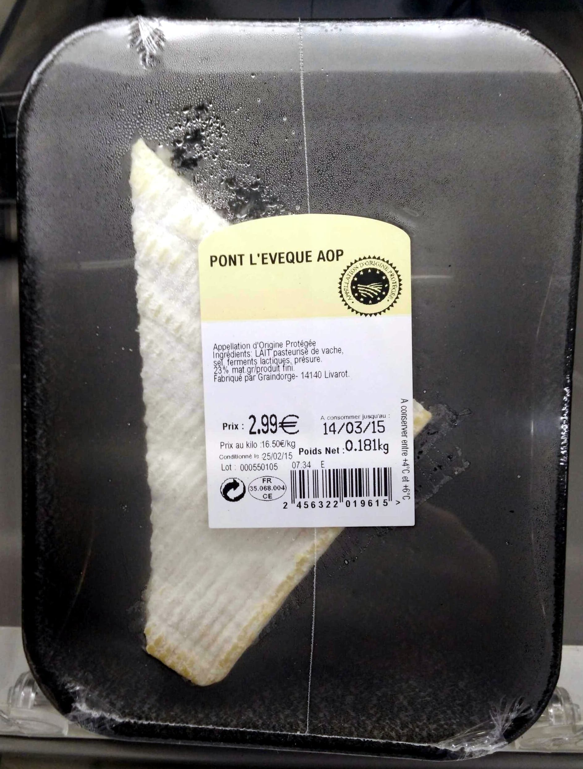 Graindorge Pont l'evêque AOP (23% MG) packshot