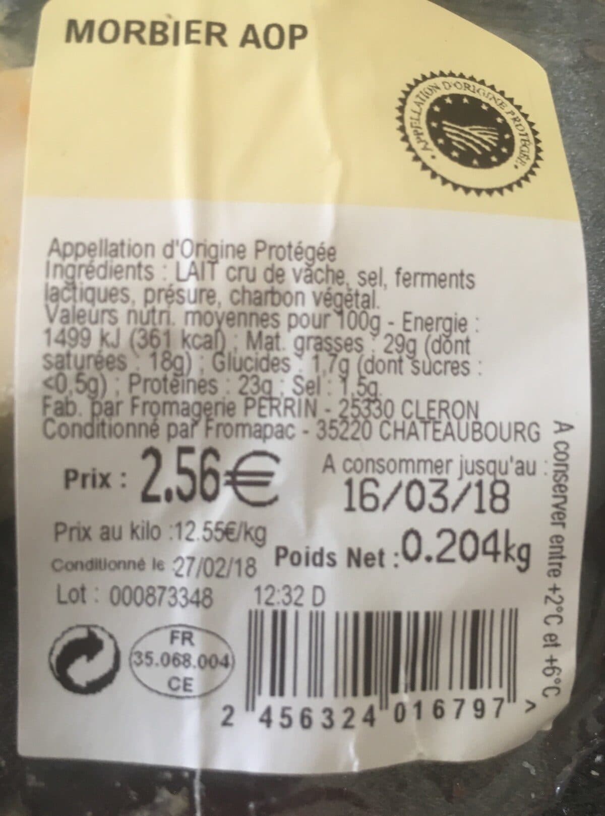 Open Food Facts Morbier packshot