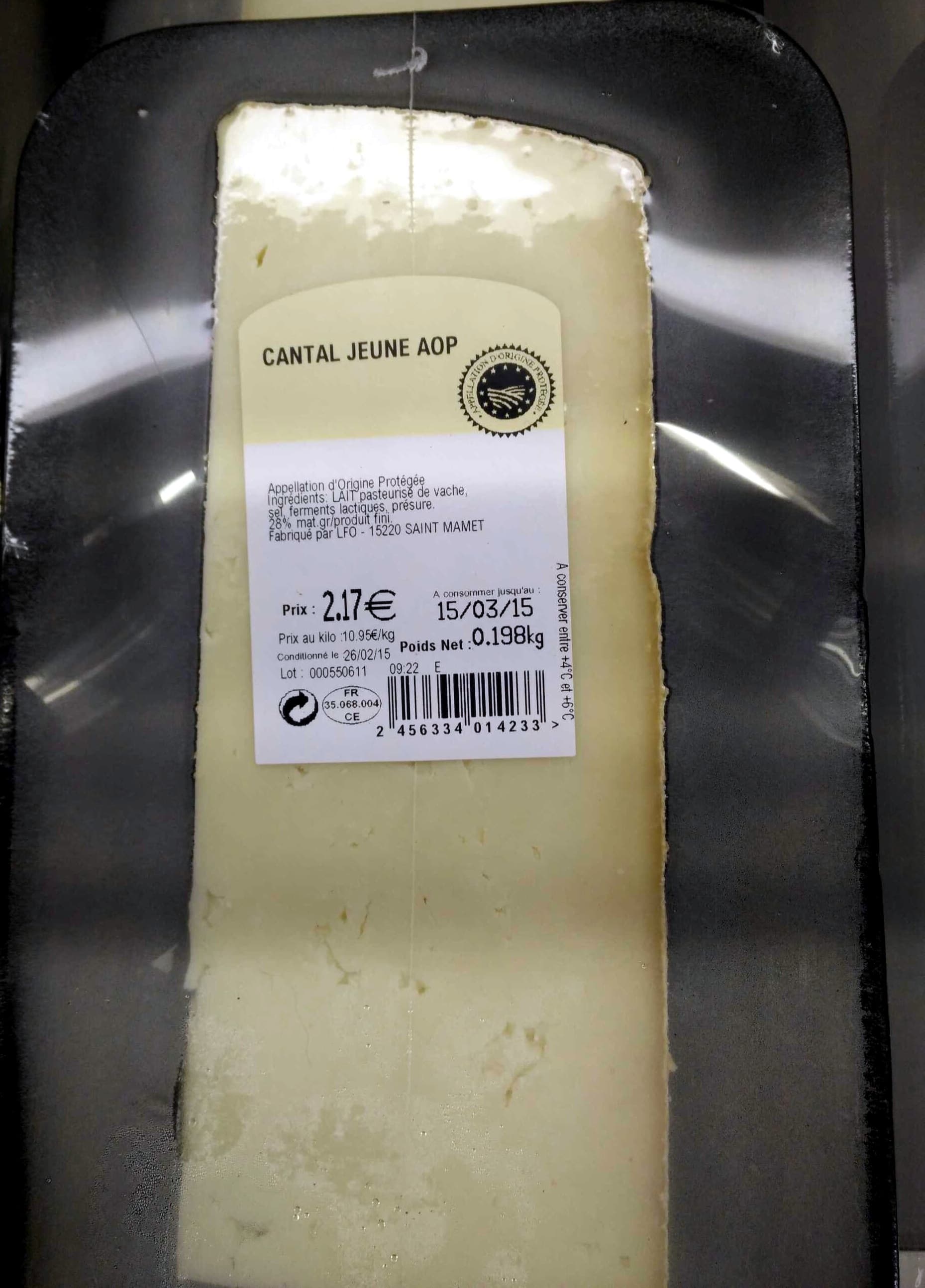 LFO Cantal Jeune AOP (28% MG) packshot