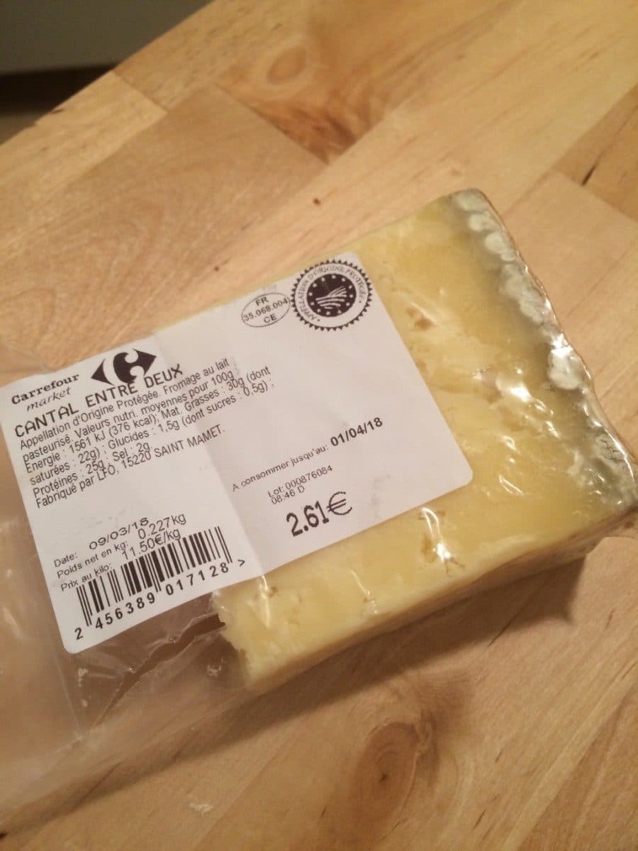 Open Food Facts Cantal packshot